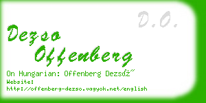 dezso offenberg business card